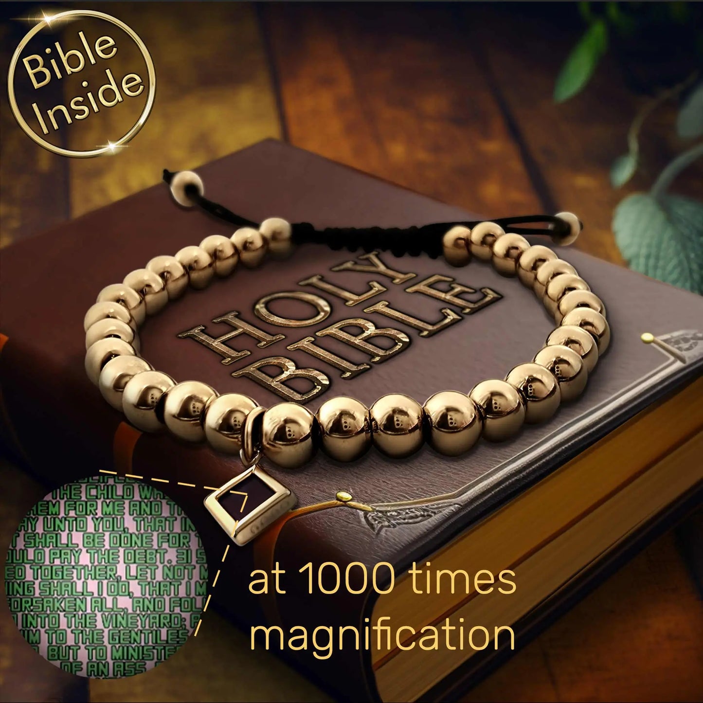 Religious Bead Bracelet with Nano Bible - Bead Path Bracelet